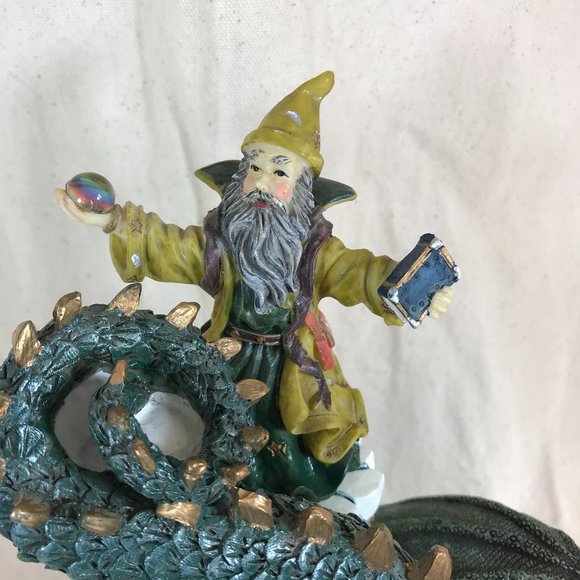 The Mystical Wizard Dragon Figurine Fantasy Mythical Fantasy Art Deco - Picture 2 of 9